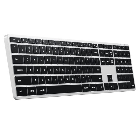 Satechi Slim X3 - Klawiatura Z Układem Numerycznym Bluetooth Do Czterech Urządzeń Usb-C Us International (Silver)