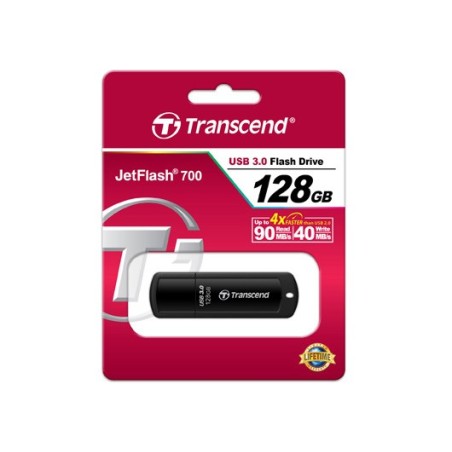 Usb-Stick 128Gb Transcend Jetflash 700 Usb3.1 Schwarz