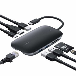 Aukey Hub Usb C Cb-C71 8W1 Rj45 Hdmi 4K Pd 100W