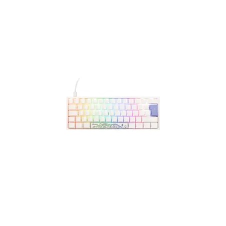 Ducky One 2 Pro Mini White Edition Gaming Tastatur, Rgb Led - Cherry Silver