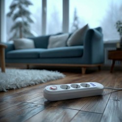 Maclean Listwa Zasilająca, Przedłużacz 3 Gniazda + 3Xusb, 110-240V Ac 50/60Hz, 2.1A Max 2500W, 1,5M, Biała Mce394 W
