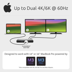 Kensington Sd5760T - Stacja Dokująca - Usb-C / Usb4 / Thunderbolt 3 / Thunderbolt 4 - 2 X Hdmi, Thunderbolt - Gige