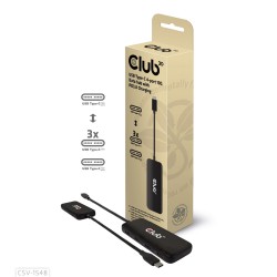 Club3D Csv-1548 Stacja Dokująca Przewodowa Usb 3.2 Gen 1 (3.1 Gen 1) Type-C Czarny
