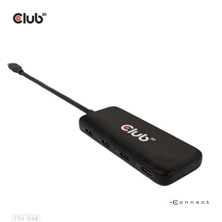 Club3D Csv-1548 Stacja Dokująca Przewodowa Usb 3.2 Gen 1 (3.1 Gen 1) Type-C Czarny