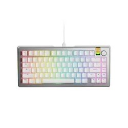 Klawiatura Gamingowa Glorious Gmmk 3 Pro He 75% Custom Gaming-Tastatur - Pre-Built, Fox He Switches, Silber