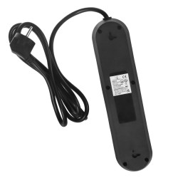 Maclean Listwa Zasilająca, Przedłużacz 3 Gniazda + 3Xusb, 110-240V Ac 50/60Hz, 2.1A Max 2500W, 1,5M, Czarna Mce394 B