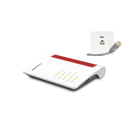 Fritz!Box 7530 Ax Router Bezprzewodowy Gigabit Ethernet Dual-Band (2.4 Ghz/5 Ghz) Szary, Czerwony, Biały