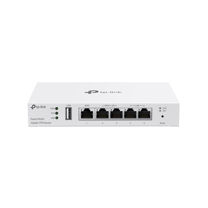 Tp-Link Festa Fr205 Ruter 10 Gigabit Ethernet, 100 Gigabit Ethernet, Gigabit Ethernet Biały