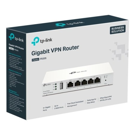 Tp-Link Festa Fr205 Ruter 10 Gigabit Ethernet, 100 Gigabit Ethernet, Gigabit Ethernet Biały