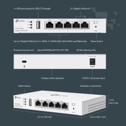 Tp-Link Festa Fr205 Ruter 10 Gigabit Ethernet, 100 Gigabit Ethernet, Gigabit Ethernet Biały