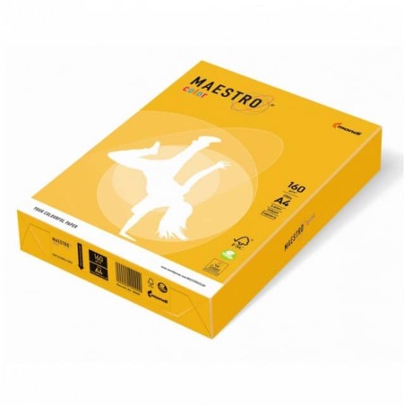 Papier Xero Maestro Color A4 160G 250 Ark. Sy40  Złotożółty Intesive