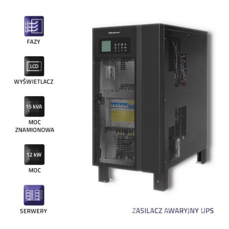 Qoltec Zasilacz Awaryjny Ups 3-Fazowy | 15Kva | 12Kw | Lcd