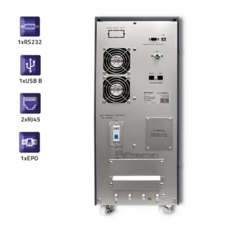 Qoltec Zasilacz Awaryjny Ups On-Line | Pure Sine Wave | 10Kva | 8Kw | Lcd | Usb