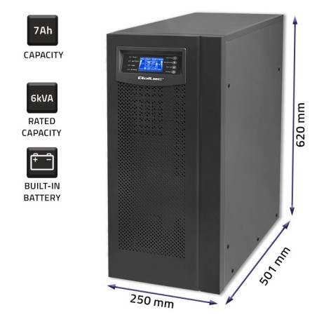 Qoltec Zasilacz Awaryjny Ups On-Line | Pure Sine Wave | 6Kva | 4.8Kw | Lcd | Usb