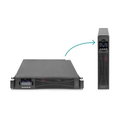 Digitus Zasilacz Awaryjny Ups Online Rack 19" Lcd, 1500Va/1500W, 3X12V/9Ah, 8Xc13, Usb, Rs232, Rj45