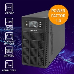 Zasilacz Awaryjny Ups Qoltec 3Kva 3000W Power Factor 1.0 Lcd Epo Usb On-Line