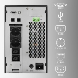 Zasilacz Awaryjny Ups Qoltec 3Kva 3000W Power Factor 1.0 Lcd Epo Usb On-Line