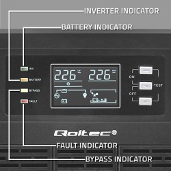 Zasilacz Awaryjny Ups Qoltec 3Kva 3000W Power Factor 1.0 Lcd Epo Usb On-Line