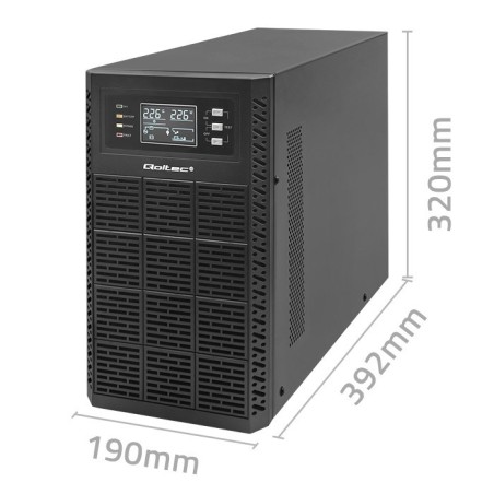Zasilacz Awaryjny Ups Qoltec 3Kva 3000W Power Factor 1.0 Lcd Epo Usb On-Line