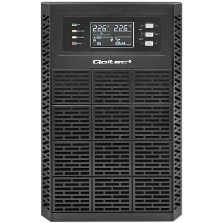 Zasilacz Awaryjny Ups Qoltec 3Kva 3000W Power Factor 1.0 Lcd Epo Usb On-Line