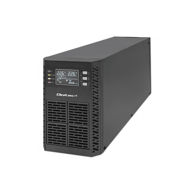 Ups Qoltec 52281 2Kva 2000W (Podwójnej Konwersji (Online)) 3Xgniazdo Sieciowe