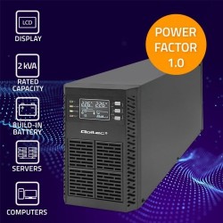 Ups Qoltec 52281 2Kva 2000W (Podwójnej Konwersji (Online)) 3Xgniazdo Sieciowe