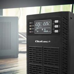 Ups Qoltec 52281 2Kva 2000W (Podwójnej Konwersji (Online)) 3Xgniazdo Sieciowe