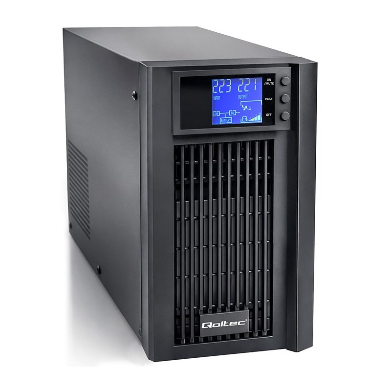 Qoltec Zasilacz Awaryjny Ups Pure Sine Wave | 3Kva | 2400W | Avr | Lcd |  Czysty Sinus