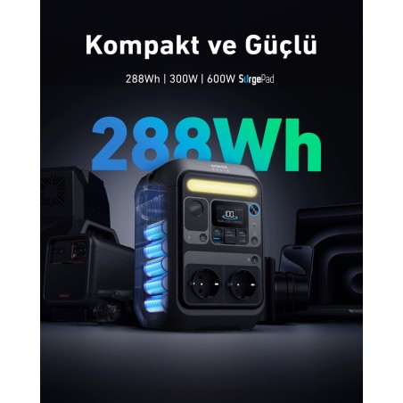 Przenośna Stacja Zasilania Anker Solix C300X 288Wh 300W
