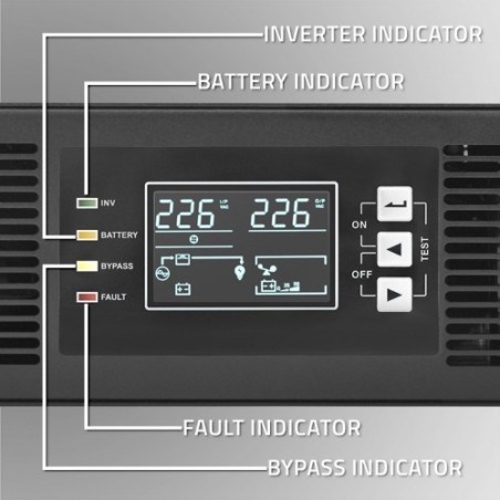 Qoltec 52285 Zasilacz Ups Podwójnej Konwersji (Online) 1 Kva 1000 W 2 X Gniazdo Sieciowe