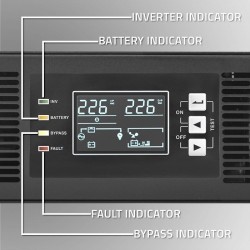 Qoltec 52285 Zasilacz Ups Podwójnej Konwersji (Online) 1 Kva 1000 W 2 X Gniazdo Sieciowe