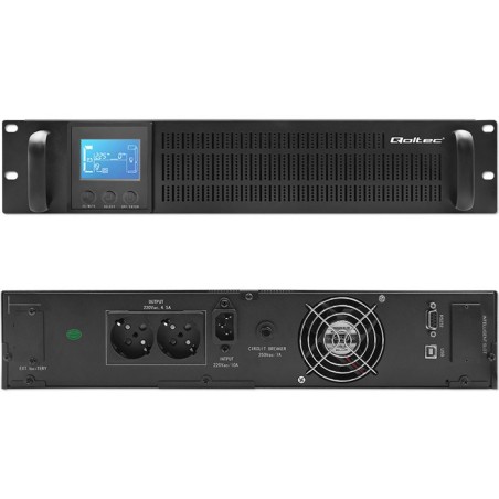 Qoltec Zasilacz Awaryjny Ups Rack | 1Kva | 800W | Lcd
