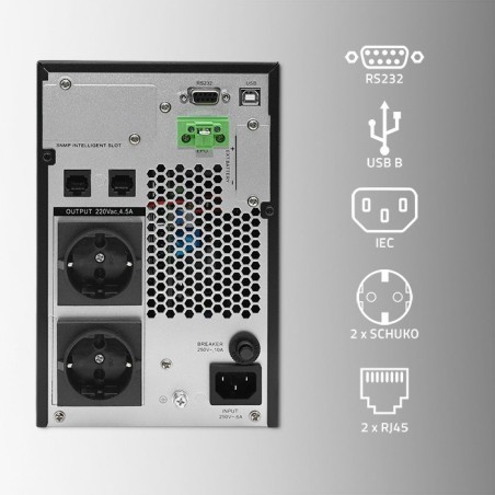 Qoltec Zasilacz Awaryjny Ups 1Kva 1000W Power Factor 1.0 Lcd Epo Usb On-Line