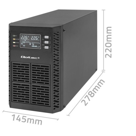 Qoltec Zasilacz Awaryjny Ups 1Kva 1000W Power Factor 1.0 Lcd Epo Usb On-Line