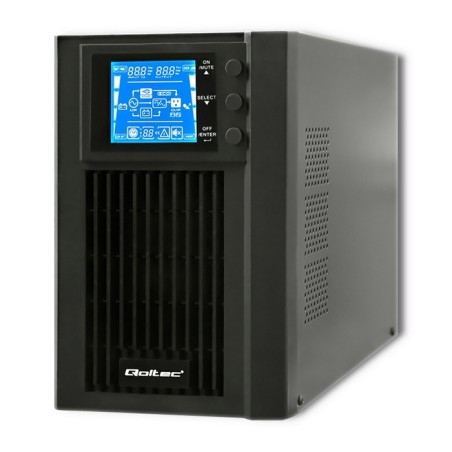 Qoltec 53042 Zasilacz Ups Podwójnej Konwersji (Online) 1 Kva 800 W 2 X Gniazdo Sieciowe