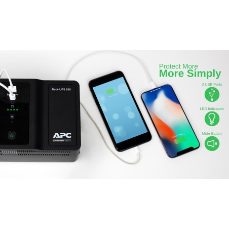 Apc Back-Ups 850Va 230V Usb/Type-C And A Charging Ports