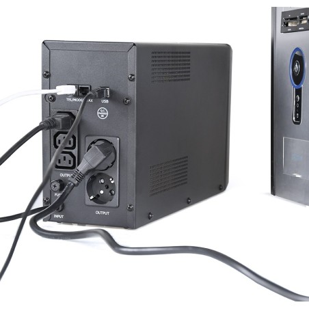 Energenie Zasilacz Awaryjny Ups Avr 2000Va Lcd, 3X C13, 2X Schuko, Usb, Rj45
