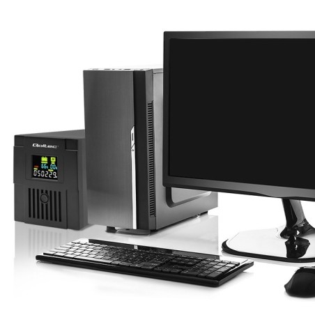 Qoltec Zasilacz Awaryjny Ups Line Interactive | Monolith | 2000Va | 1200W | Lcd | Usb
