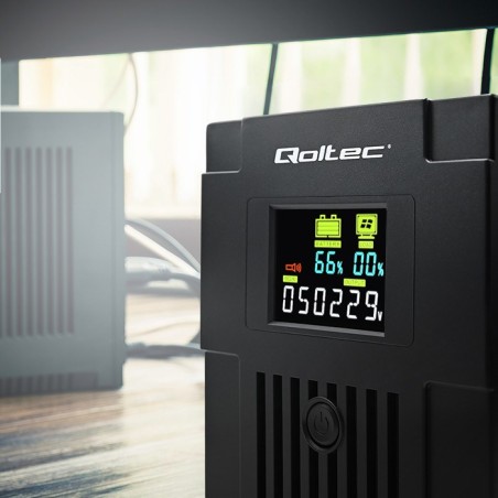 Qoltec Zasilacz Awaryjny Ups Line Interactive | Monolith | 2000Va | 1200W | Lcd | Usb
