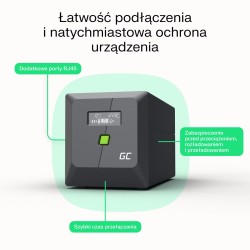 Green Cell Ups Powerproof 1200W/2000Va Modyfikowana Sinusoida