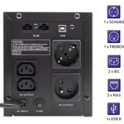 Qoltec 53777 Zasilacz Ups Technologia Line-Interactive 2 Kva 1200 W 4 X Gniazdo Sieciowe
