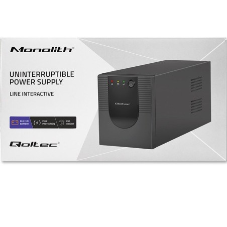 Qoltec 53777 Zasilacz Ups Technologia Line-Interactive 2 Kva 1200 W 4 X Gniazdo Sieciowe