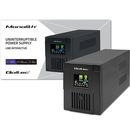Qoltec Zasilacz Awaryjny Ups Line Interactive | Monolith | 1500Va | 900W | Lcd | Usb