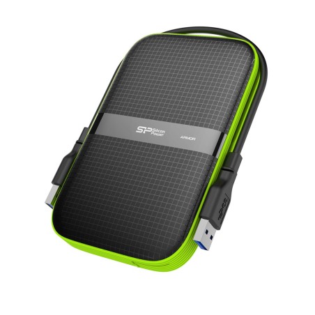 Dysk Zewnętrzny Hdd Silicon Power Armor A60 (1Tb  2.5"  Usb 3.2  5400 Obr/Min  Green-Black  Sp010Tbphda60S3K)
