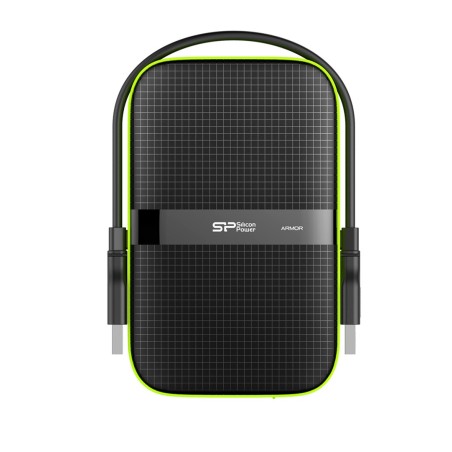 Dysk Zewnętrzny Hdd Silicon Power Armor A60 (1Tb  2.5"  Usb 3.2  5400 Obr/Min  Green-Black  Sp010Tbphda60S3K)
