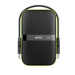 Dysk Zewnętrzny Hdd Silicon Power Armor A60 (1Tb  2.5"  Usb 3.2  5400 Obr/Min  Green-Black  Sp010Tbphda60S3K)