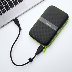 Dysk Zewnętrzny Hdd Silicon Power Armor A60 (1Tb  2.5"  Usb 3.2  5400 Obr/Min  Green-Black  Sp010Tbphda60S3K)