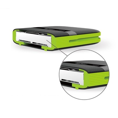 Dysk Zewnętrzny Hdd Silicon Power Armor A60 (1Tb  2.5"  Usb 3.2  5400 Obr/Min  Green-Black  Sp010Tbphda60S3K)