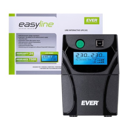 Zasilacz Ups Ever Easyline 650Avr Usb (T/Easyto-000K65/00)