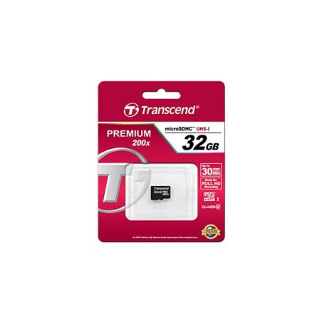 Sd Microsd Card  32Gb Transcend Sdhc Class10 W/Adapter